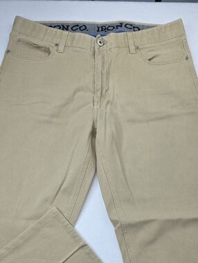 Iron Co. Men's Khaki Tan Straight Leg Chino Pants Size 34x30 CQ-3657